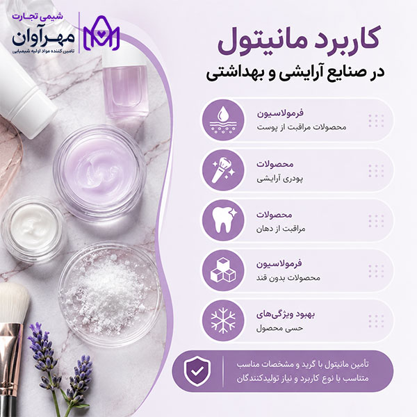 کاربرد مانیتول در صنایع آرایشی و بهداشتی