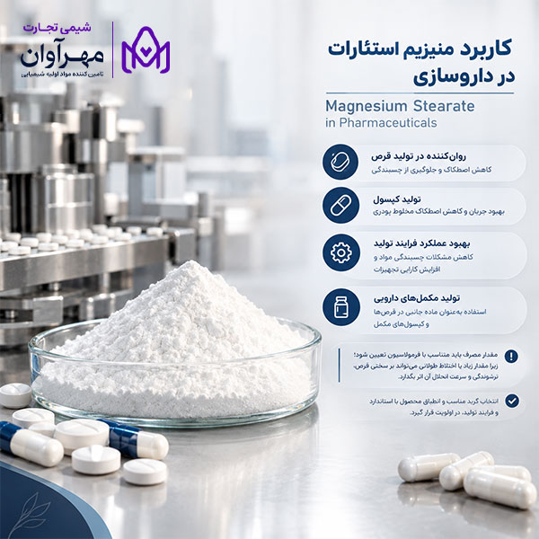 کاربرد منیزیم استئارات در داروسازی